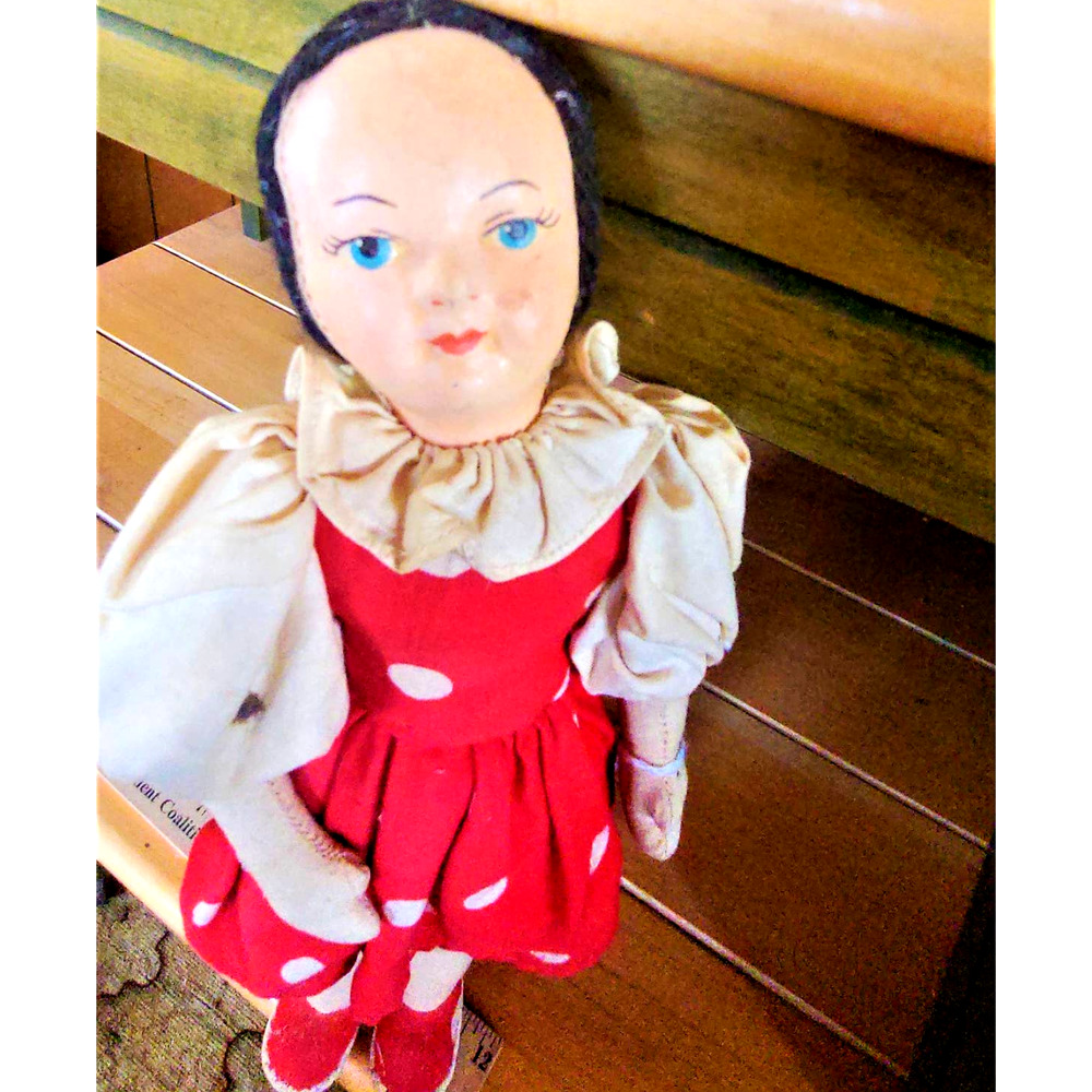 1940's Vintage "Polish Girl"  Doll Made in Poland - Picture 2 of 10